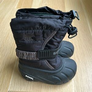 Sorel Black Insulated Pull ON Snow Winter Insulated Waterproof Boots Toddler 8